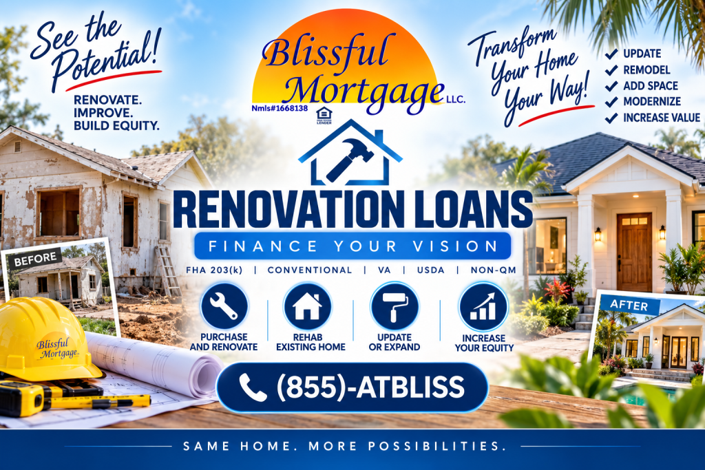 Blissful Mortgage Renovation Loans